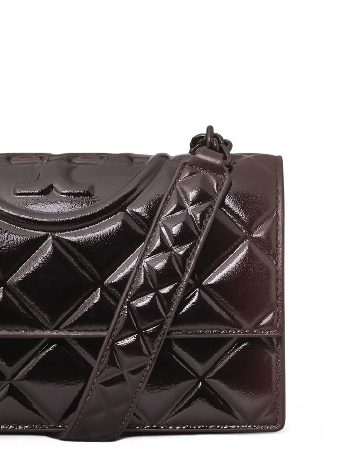Tory Burch Small Fleming Quilted Patent Shoulder Bag — Same as shown — Size One Size — Top View