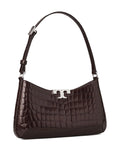Tory Burch Eleanor Croc Embossed Shoulder Bag — Same as shown — Size One Size — Back View
