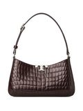 Tory Burch Eleanor Croc Embossed Shoulder Bag — Same as shown — Size One Size — Front View