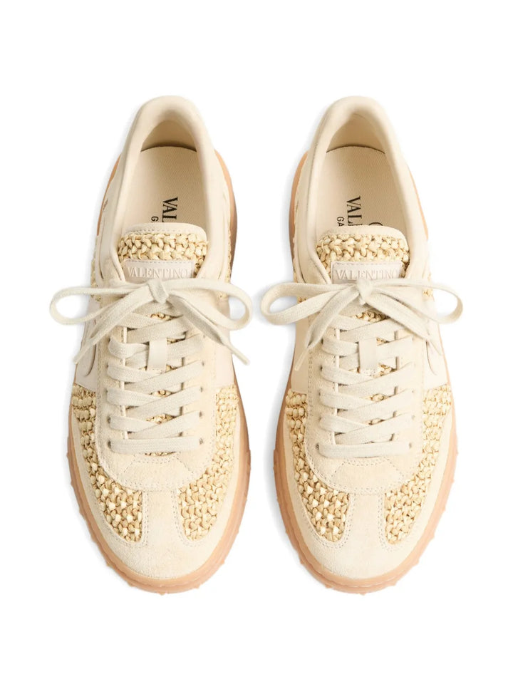 Valentino Garavani Upvillage Woven Vlogo — Beige — Size US M 3.5 - US W 5 — Back View