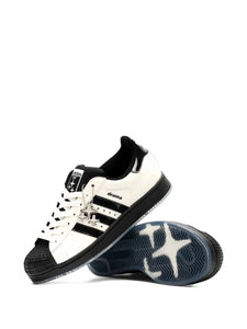 adidas Superstar Ii Leather Sneakers — Off-White — Size US M 4 - US W 5.5 — Top View