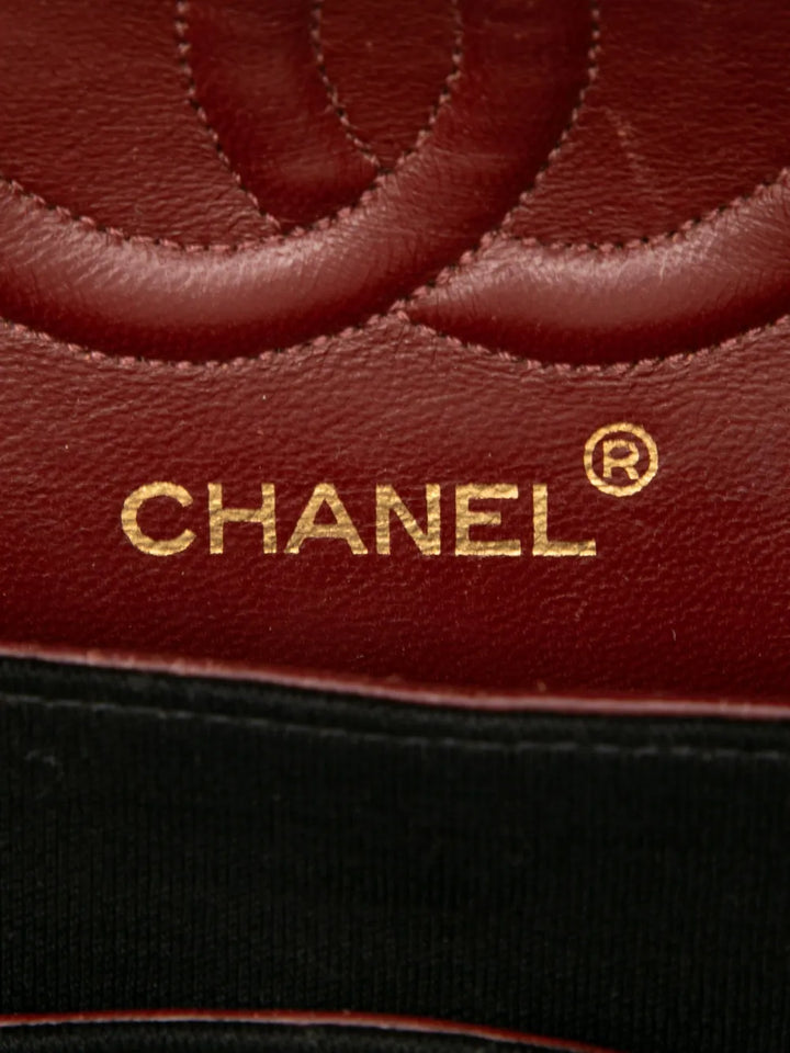 Chanel Pre Owned 1989 1991 Medium Classic Jersey Double Flap Shoulder Bag — Same as shown — Size One Size — Lifestyle View