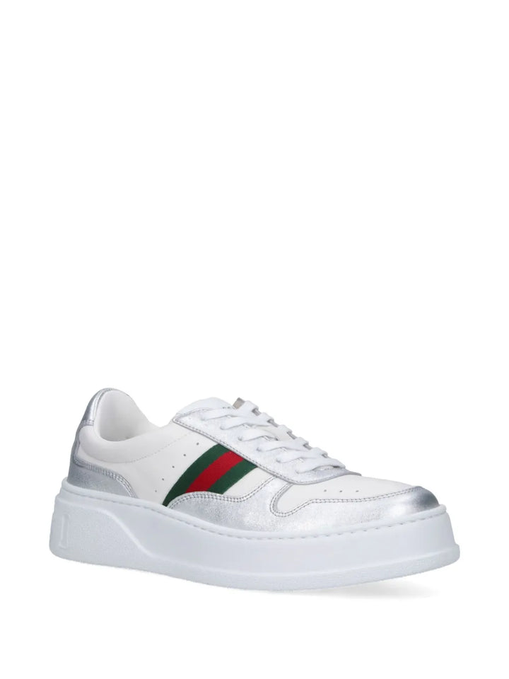 Gucci Logo-Lettering Leather — White — Size US M 3.5 - US W 5 — Side View