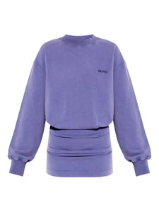 The Attico Long Sleeve Mini Dress — Red/ Purple — Size XS — Front View