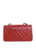 Chanel Pre Owned 2009 2010 Medium Classic Patent Double Flap Shoulder Bag — Same as shown — Size One Size — Back View