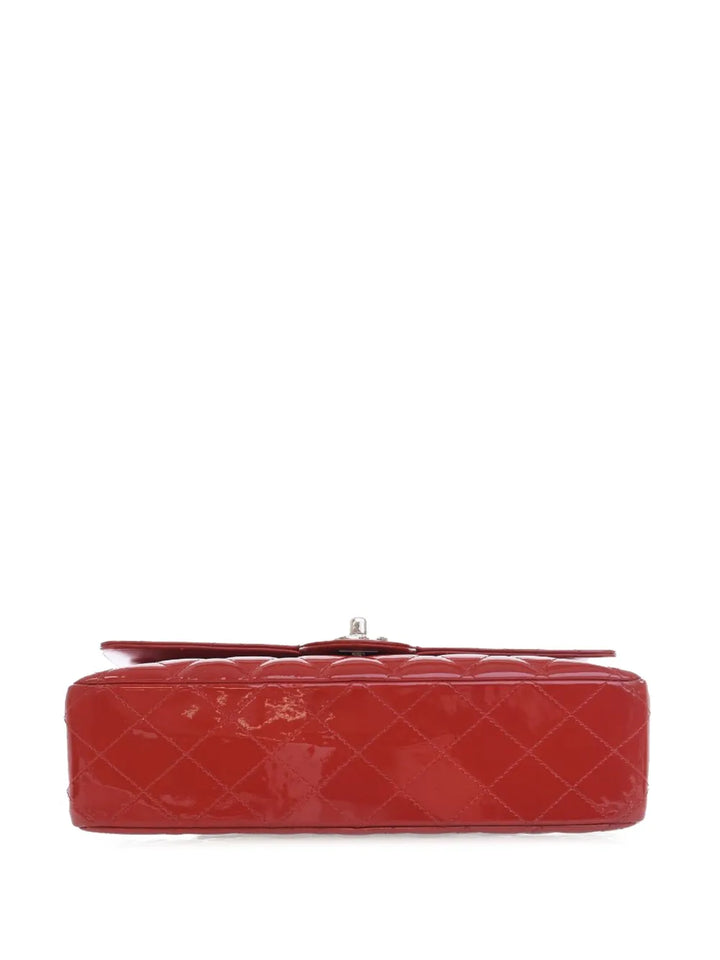 Chanel Pre Owned 2009 2010 Medium Classic Patent Double Flap Shoulder Bag — Same as shown — Size One Size — Top View