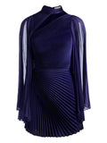 Alice Olivia Aurelie Mini Dress — Blue — Size S — Front View