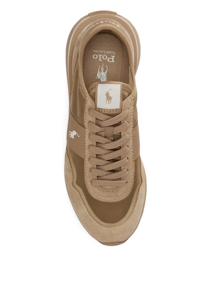 Polo Ralph Lauren Train 89 Mesh Suedetrainers — Brown — Size US M 3.5 - US W 5 — Top View