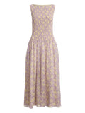 Polo Ralph Lauren Floral Smocked Dress — Red/ Purple — Size S — Front View