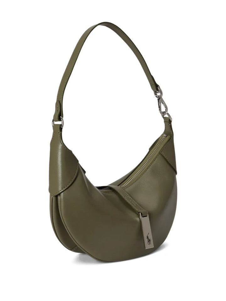 Polo Ralph Lauren Logo Detail Leather Shoulder Bag — Same as shown — Size One Size — Back View