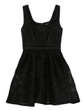 Maje Floral Mini Dress — Black — Size XS — Front View