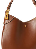 Polo Ralph Lauren Pony Plaque Leather Shoulder Bag — Same as shown — Size One Size — Detail View