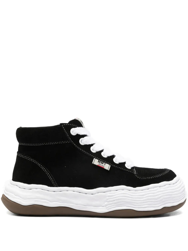 Maison MIHARA YASUHIRO Oliver Suede High-Top — Black — Size US M 3.5 - US W 5 — Front View