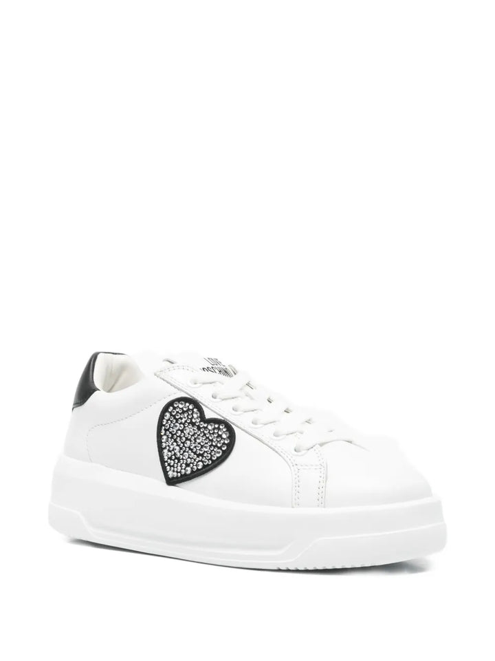 Love Moschino Heart-Detail — White — Size US M 3.5 - US W 5 — Side View