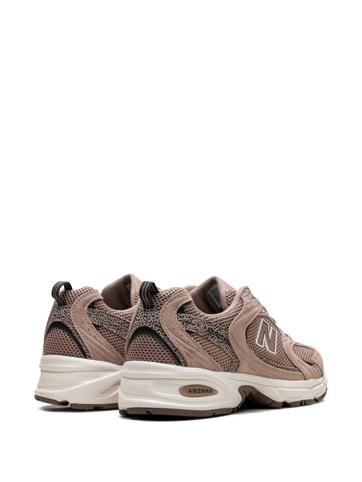 New Balance Logo-Details Lace-Up — Taupe — Size US M 3.5 - US W 5 — Back View