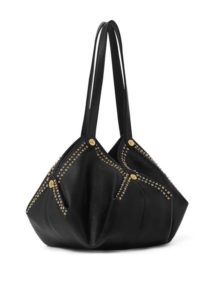 Versace Protea Leather Shoulder Bag — Same as shown — Size One Size — Back View