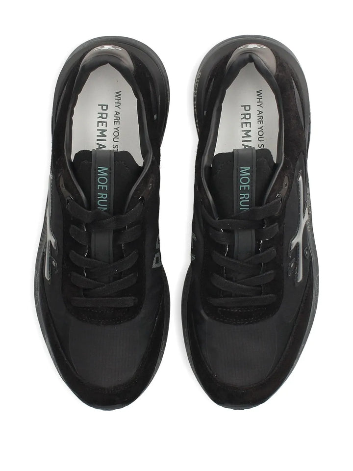 Premiata Moerund 7795 Logo-Print — Black — Size US M 3.5 - US W 5 — Top View