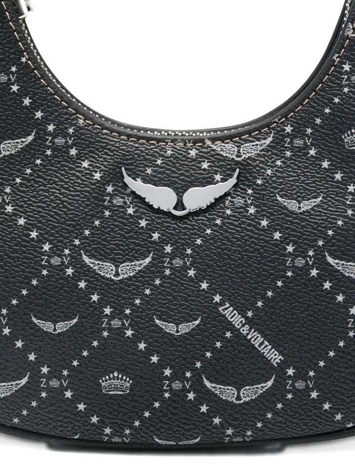 Zadigvoltaire Z Night Out Logo Graphic Shoulder Bag — Same as shown — Size One Size — Top View