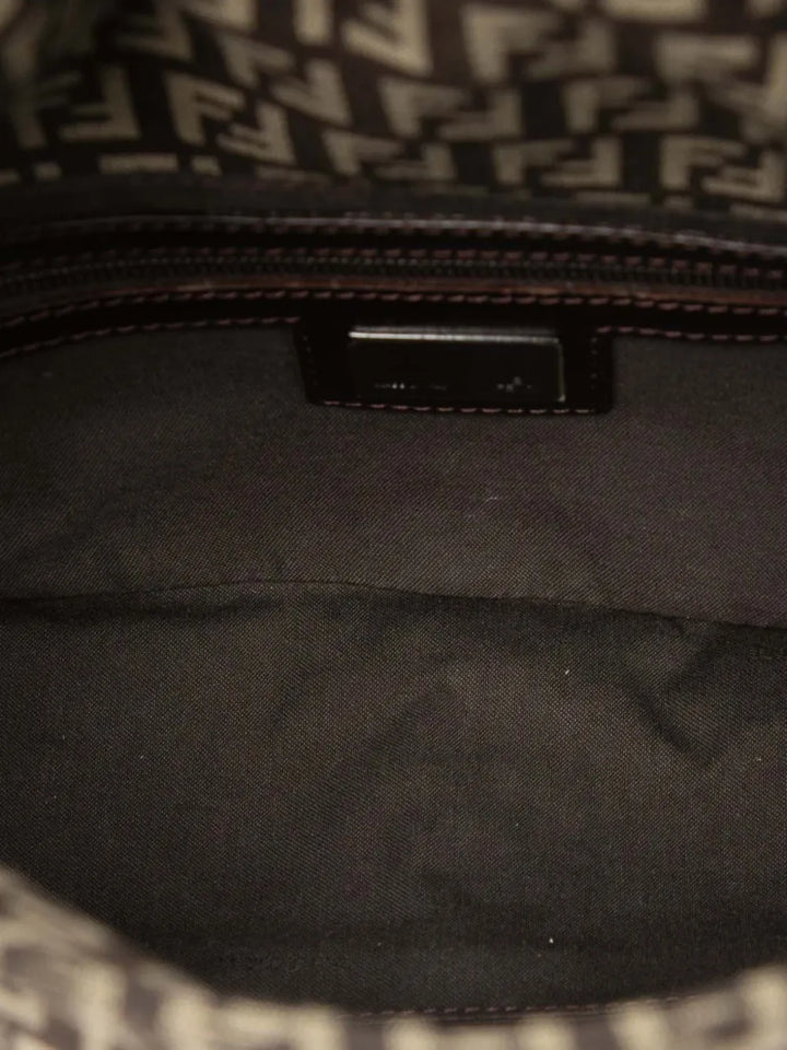 Fendi Pre Owned 2000 2010 Zucchino Canvas Double Flap Shoulder Bag — Same as shown — Size One Size — Detail View