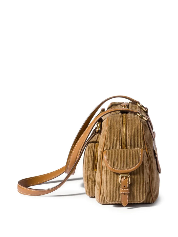 Miu Miu Pocket Corduroy Shoulder Bag — Same as shown — Size One Size — Detail View