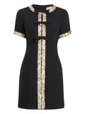 Cinq A Sept Maelle Embellished Mini Dress — Black — Size S — Front View