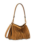 Etro Small Vela Fringing Suede Shoulder Bag — Same as shown — Size One Size — Back View