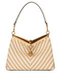 Etro Medium Vela Woven Leather Shoulder Bag — Same as shown — Size One Size — Front View
