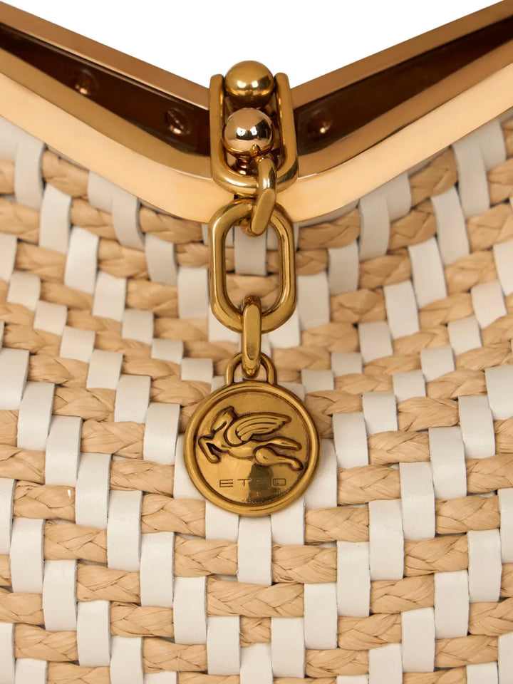 Etro Medium Vela Woven Leather Shoulder Bag — Same as shown — Size One Size — Top View