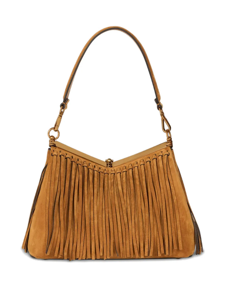 Etro Medium Vela Fringing Shoulder Bag — Same as shown — Size One Size — Side View