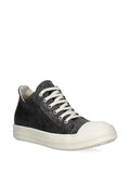 Rick Owens DRKSHDW Low Sneaks Metallic-Effect — Black — Size US M 3.5 - US W 5 — Side View