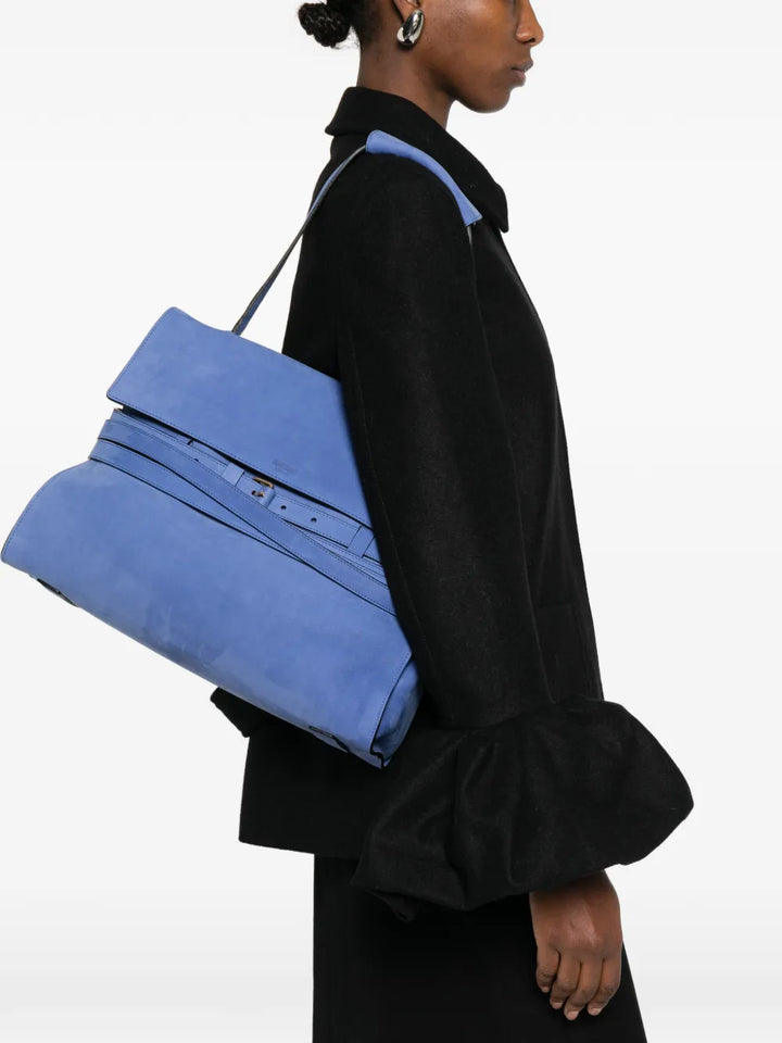 Moschino Logo Detail Buckle Shoulder Bag — Same as shown — Size One Size — Side View