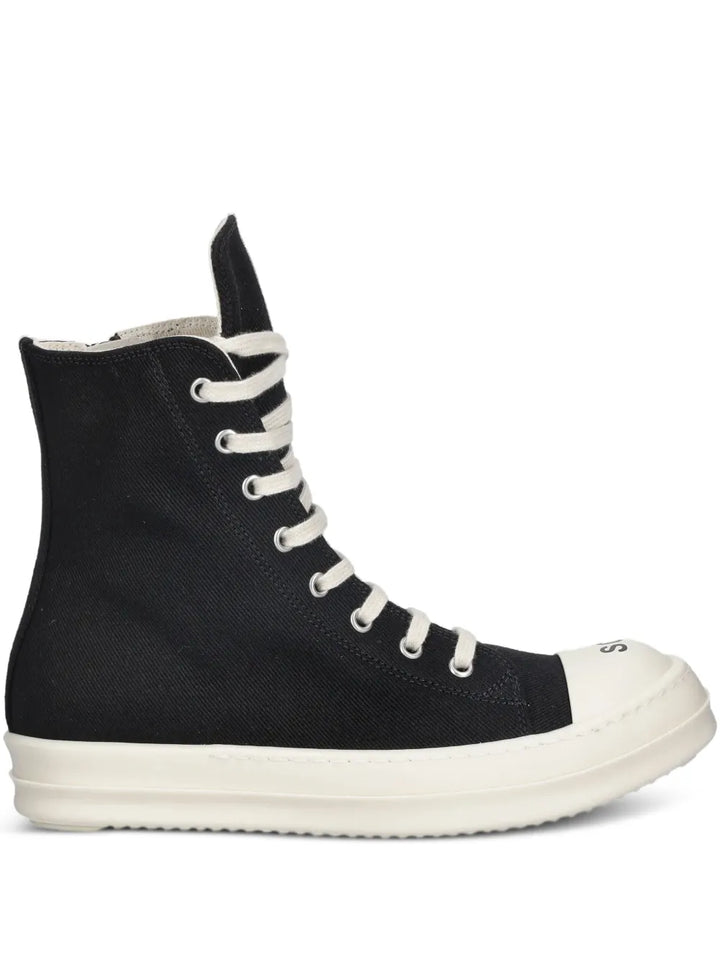 Rick Owens DRKSHDW Sneaks Side-Zip — Black — Size US M 3.5 - US W 5 — Front View
