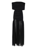 Axel 113 Selina Maxi Dress — Black — Size S — Front View