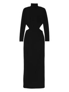 Solace London Wilma Maxi Dress — Black — Size XS — Front View