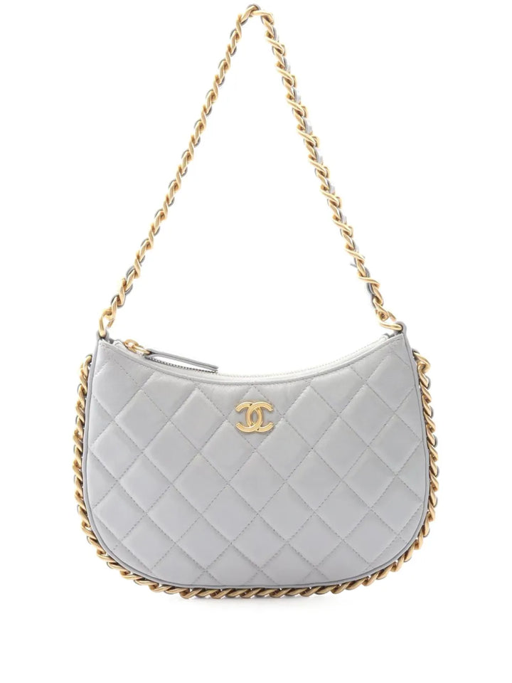 Chanel Pre Owned 2021 2025 Cc Quilted Lambskin Chain Around Hobo Shoulder Bag — Same as shown — Size One Size — Front View