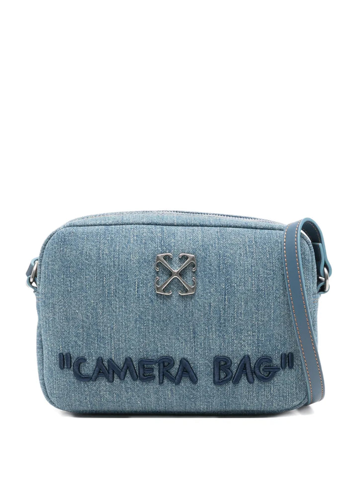 Off White Jitney Camera Logo Plaque Cross Body Bag — Same as shown — Size One Size — Front View