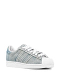 adidas Superstar 82 Stripes Trainers — Grey / Blue — Size US M 4 - US W 5.5 — Side View