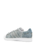 adidas Superstar 82 Stripes Trainers — Grey / Blue — Size US M 4 - US W 5.5 — Back View