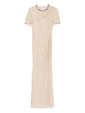 Self Portrait Embellished Draped Maxi Dress — Same as shown — Size S — Front View