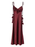 Self Portrait Tie Strap Midi Dress — Same as shown — Size S — Front View