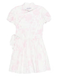 Self Portrait Floral Print Mini Dress — White — Size XS — Front View