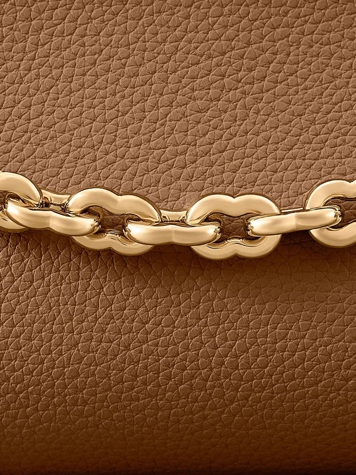 Maison De Sabre The Palais Soiree Chain Leather Shoulder Bag — Same as shown — Size One Size — Top View
