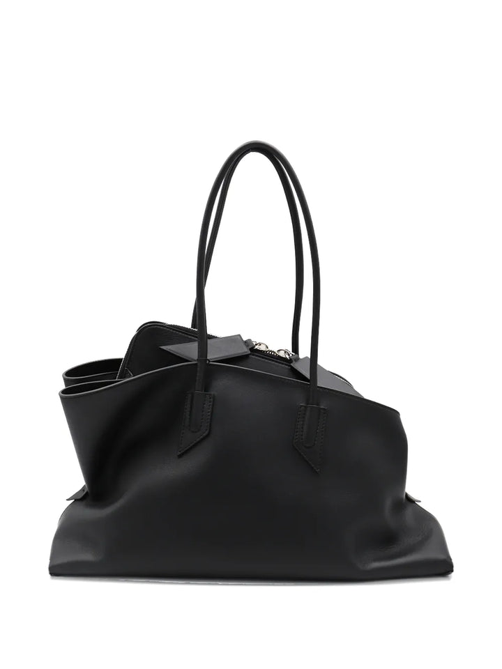 The Attico Medium La Passeggiata Leather Shoulder Bag — Same as shown — Size One Size — Side View