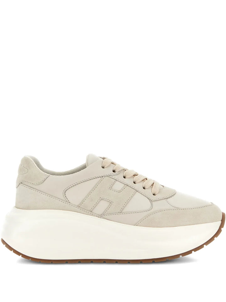 Hogan H696 Suede — Beige — Size US M 3.5 - US W 5 — Front View