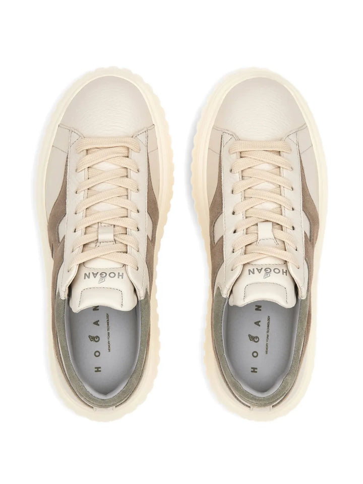 Hogan H-Stripes — Beige — Size US M 3.5 - US W 5 — Back View