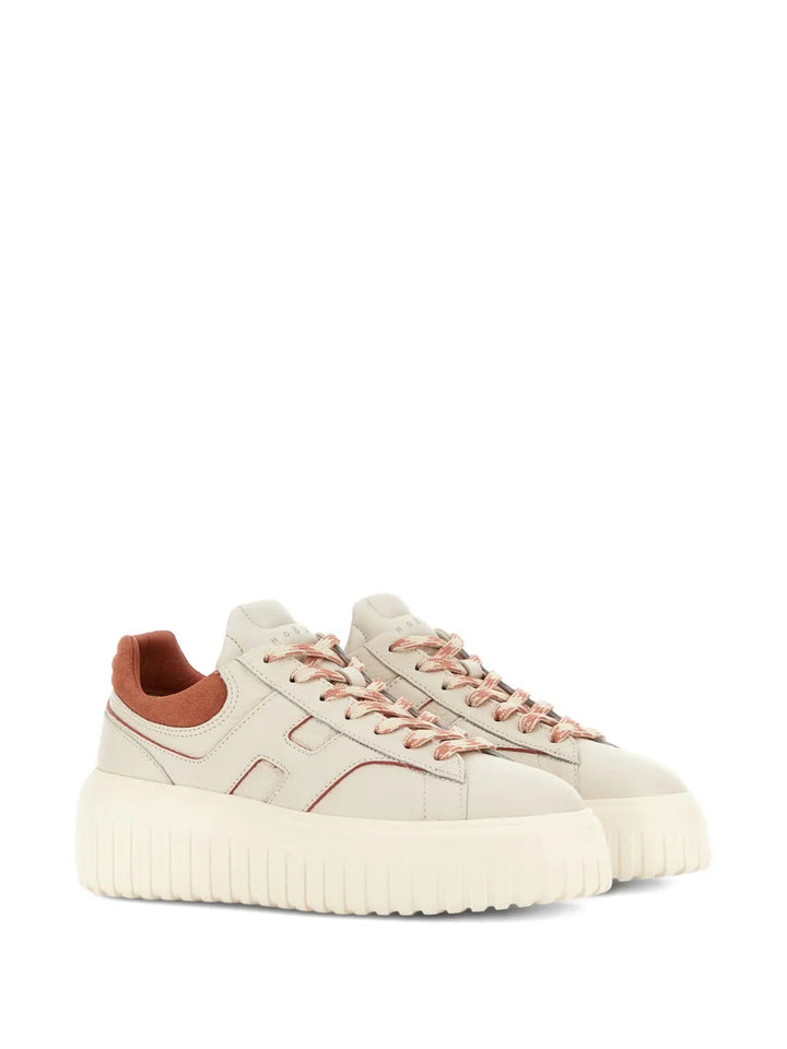 Hogan H-Stripes Platform — Orange — Size US M 3.5 - US W 5 — Side View
