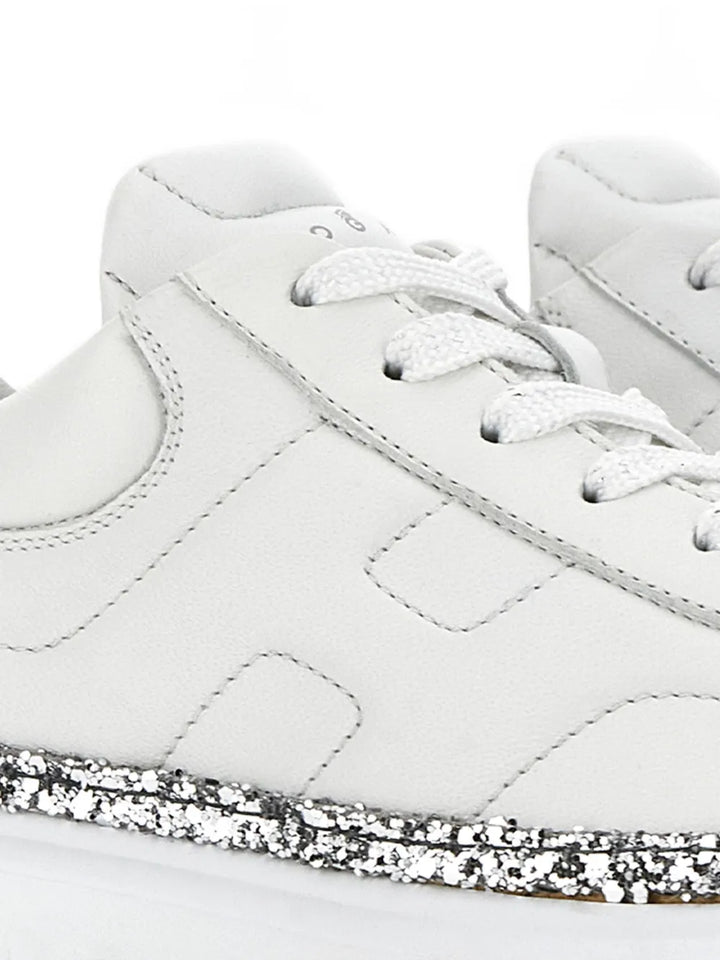 Hogan Lace-Up Platform — White — Size US M 3.5 - US W 5 — Top View