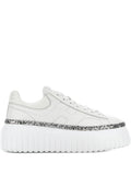 Hogan Lace-Up Platform — White — Size US M 3.5 - US W 5 — Front View