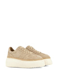 Hogan Suede Platform — Light Brown — Size US M 3.5 - US W 5 — Side View