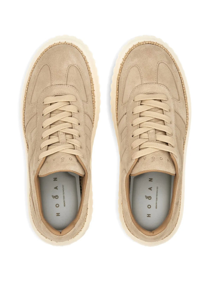 Hogan Suede Platform — Light Brown — Size US M 3.5 - US W 5 — Top View